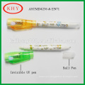 Multi-function Dual Tips Invisible UV Pen with Ball Pen